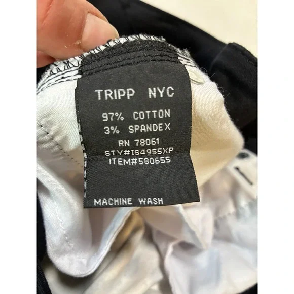 TRIPP NYC Leopard Print Black Trim Pants Size 16 Punk Dark Goth Alternative Y2K - Picture 15 of 16